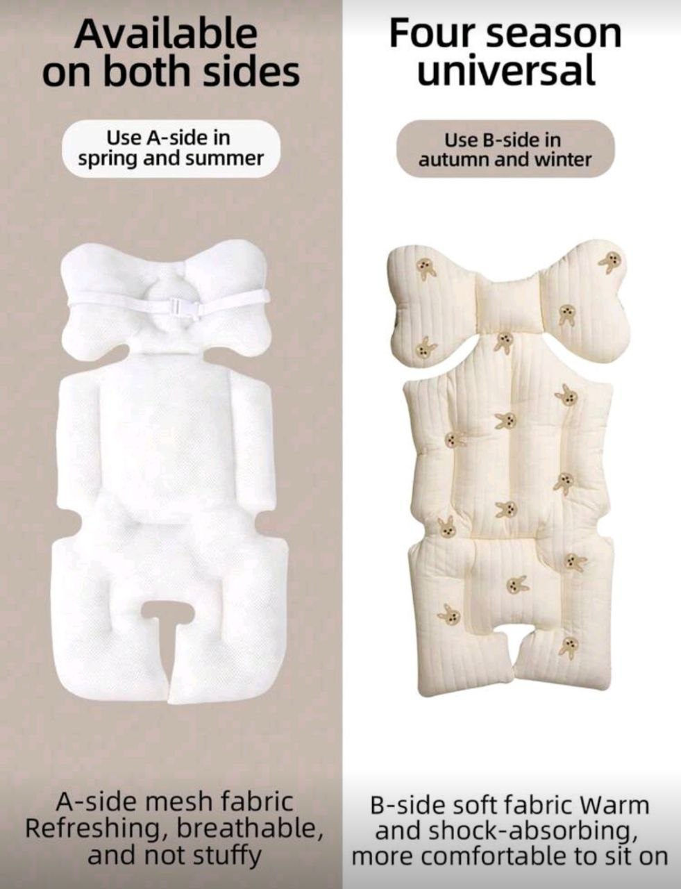 Cojín bordado para cochecito de bebé